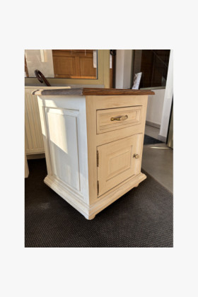 fehér patina provence éjjeliszekrény, széles kivitel, fa bútor